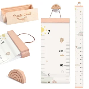 Nordic Nursery Growth Chart wooden wall ruler for kids room