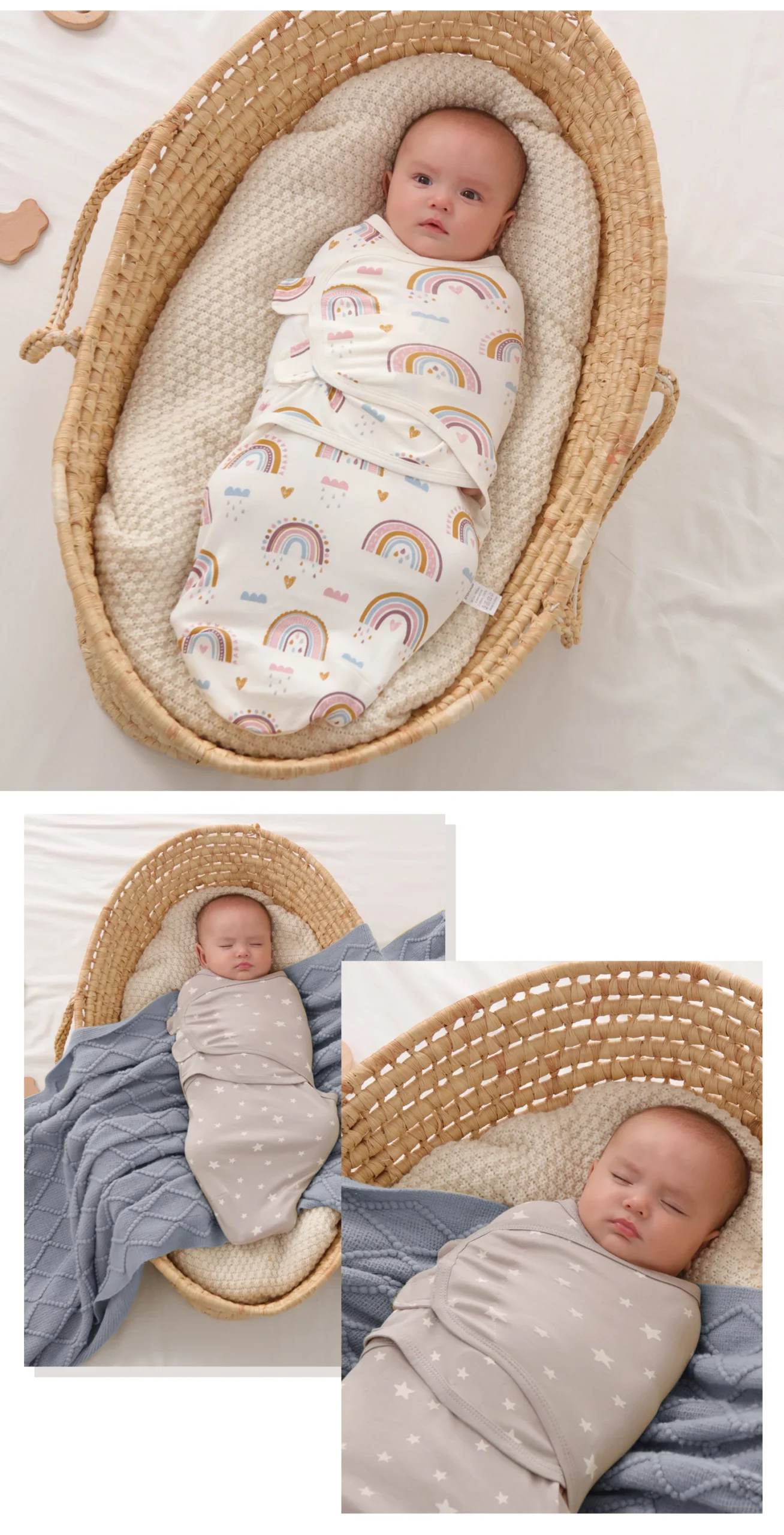 Cotton Baby Swaddle Sleep Sack - Image 3