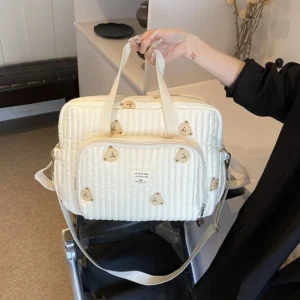 Mommy Travel Bag with premium quilted fabric and spacious baby essentials storage