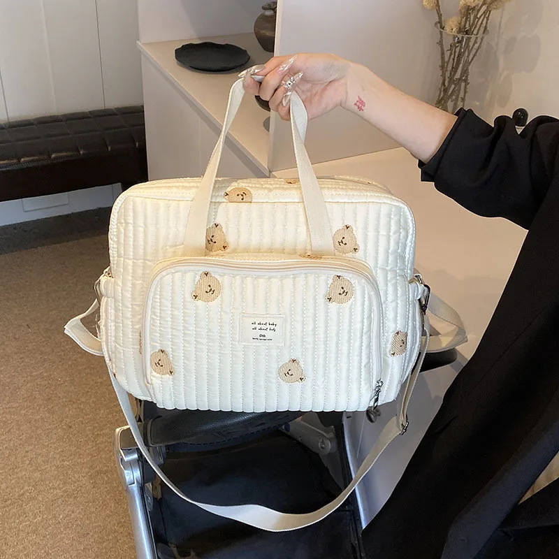 Mommy Travel Bag with premium quilted fabric and spacious baby essentials storage