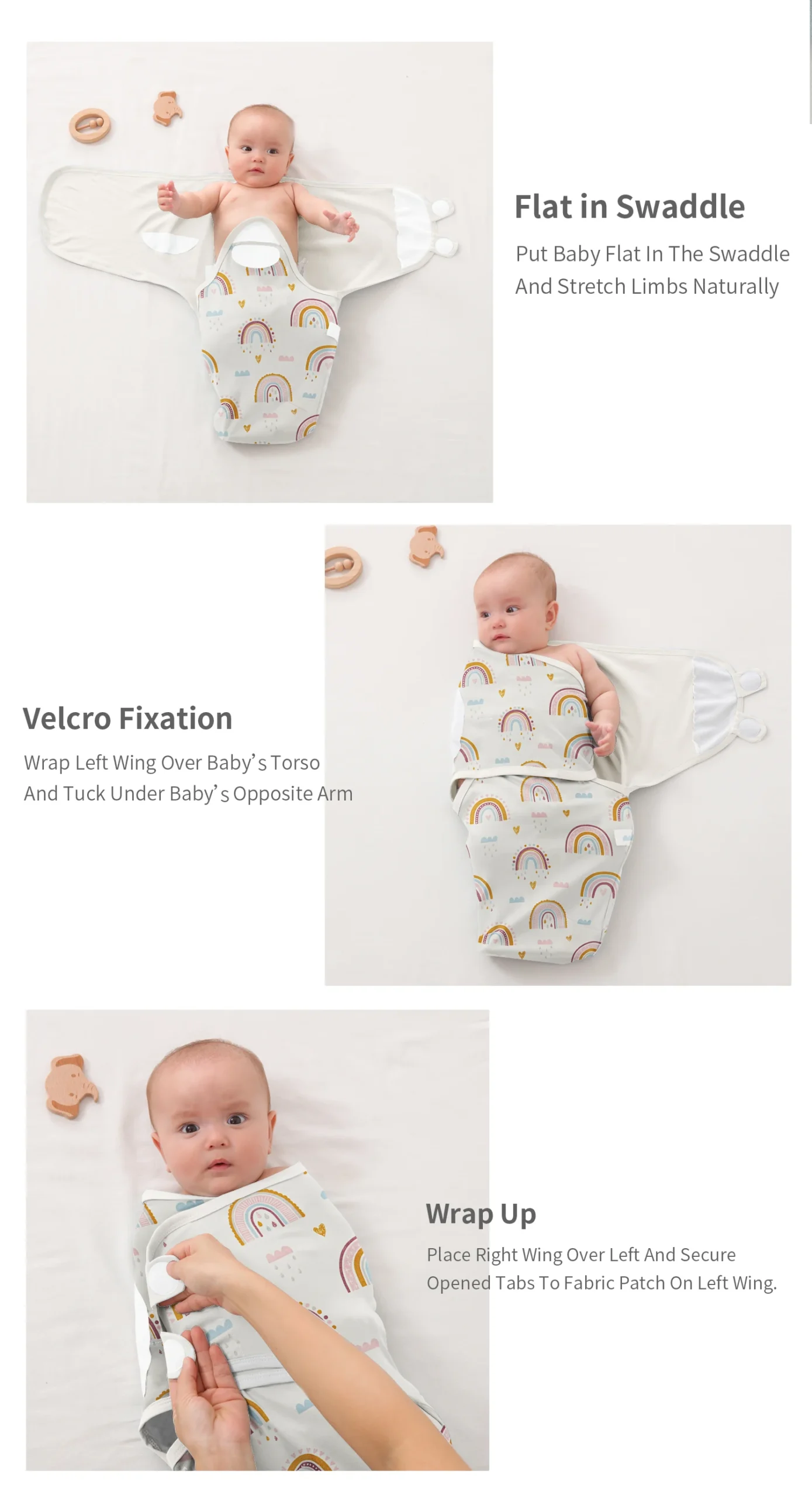 Cotton Baby Swaddle Sleep Sack - Image 4
