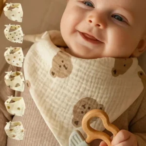 cotton muslin baby bib set soft absorbent baby feeding bibs