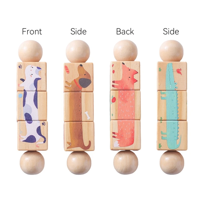 Wooden Animal Rotating Puzzle Rattle - Image 8