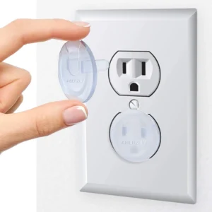 Baby Outlet Safety Covers protecting electrical outlet