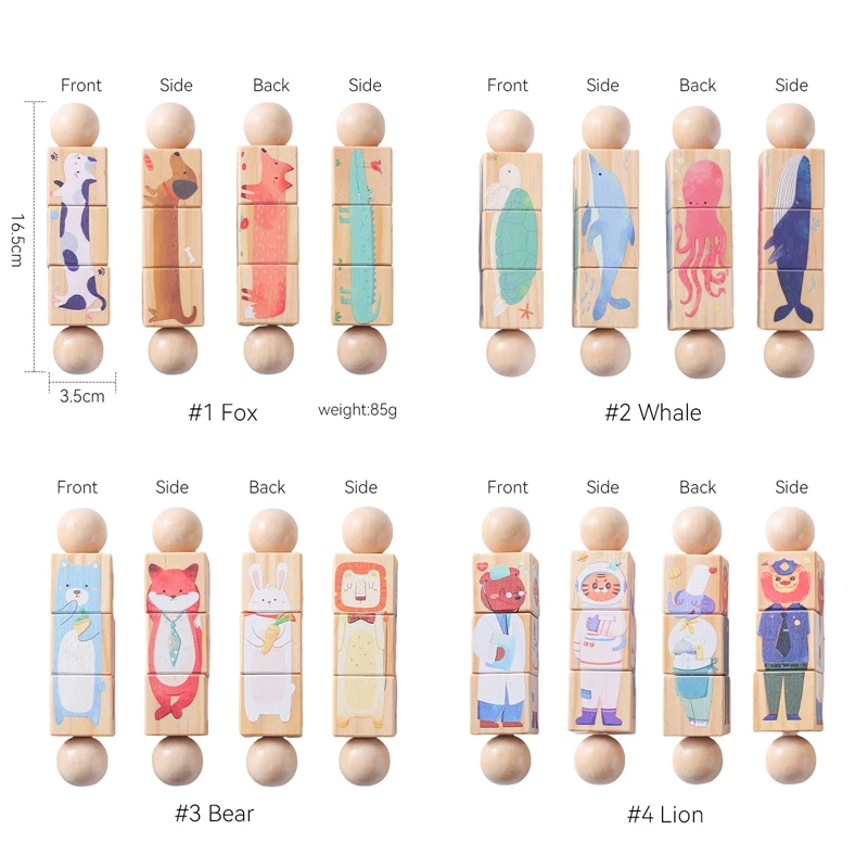 Wooden Animal Rotating Puzzle Rattle - Image 6