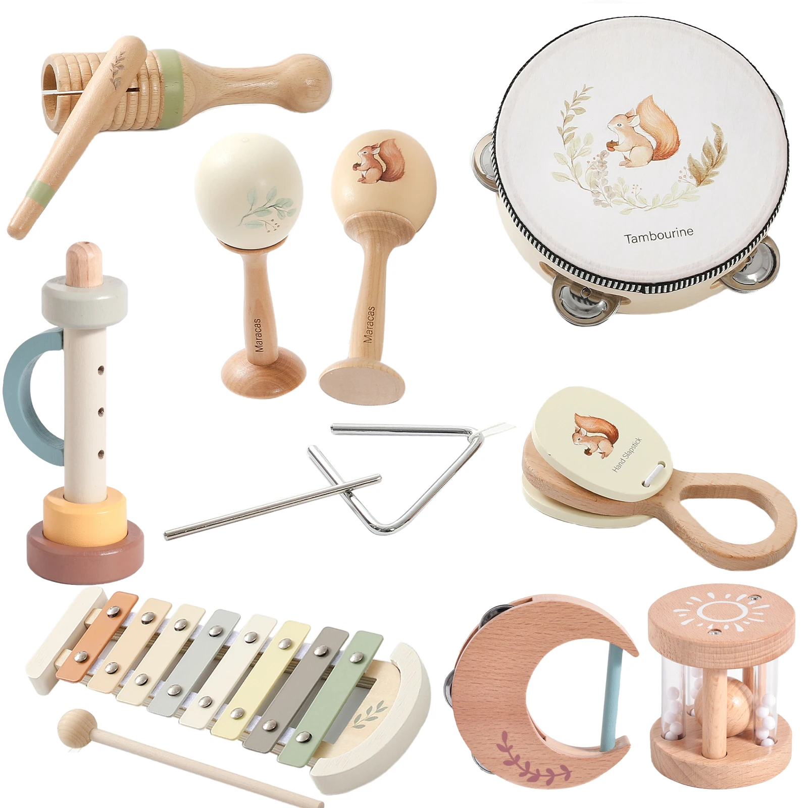 Montessori Wooden Music Set educational toy collection for babies